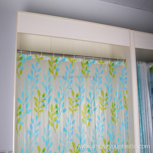 PEVA Material and Eco-Friendly leaf pattern Shower Curtain